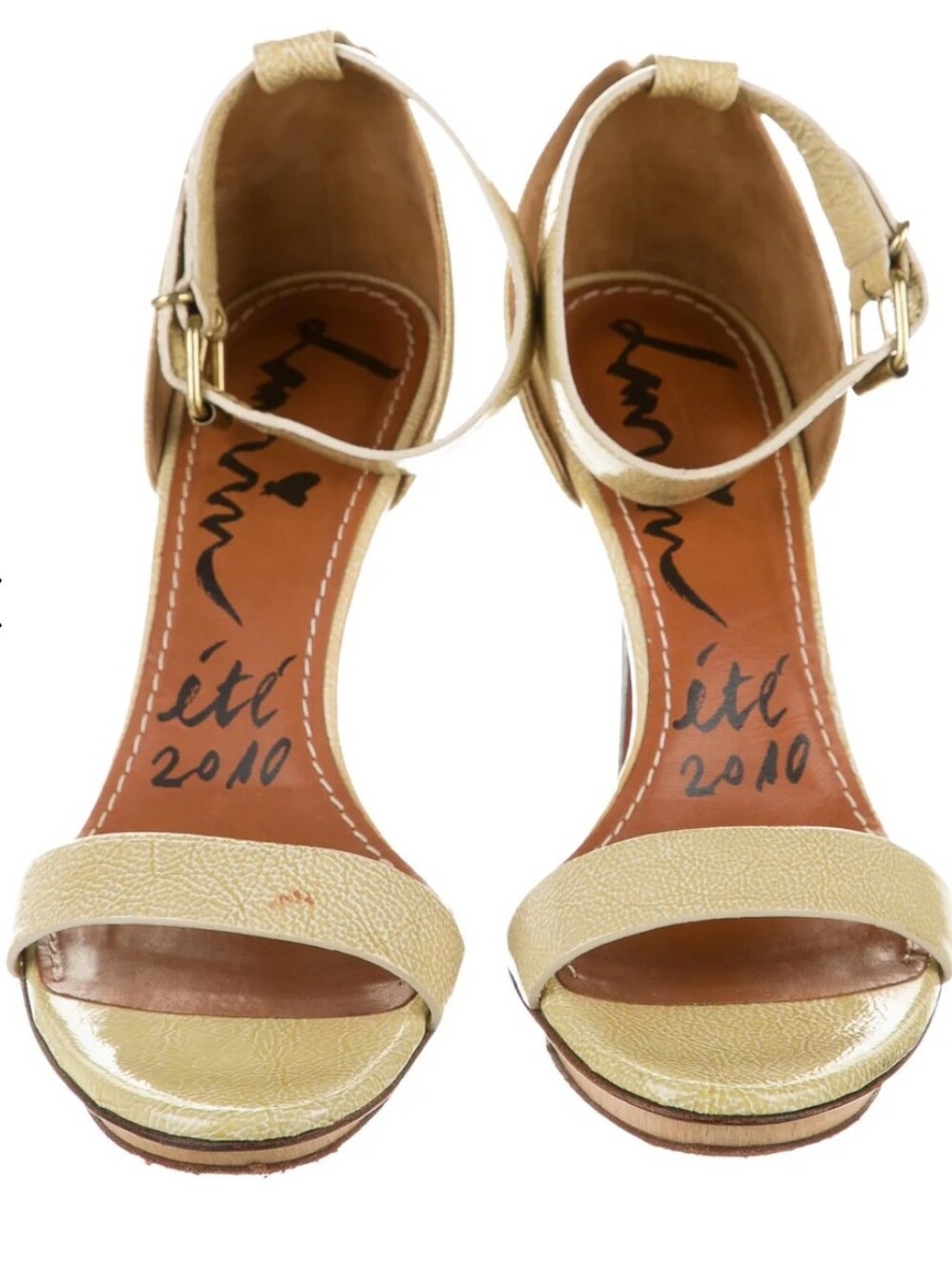 Lanvin Patent Leather Sandals Size: 9